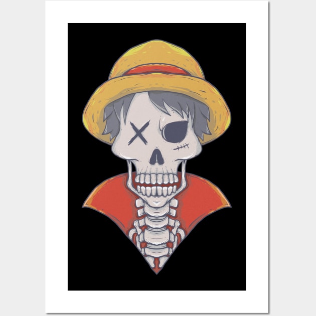 Skally Luffy Wall Art by skally